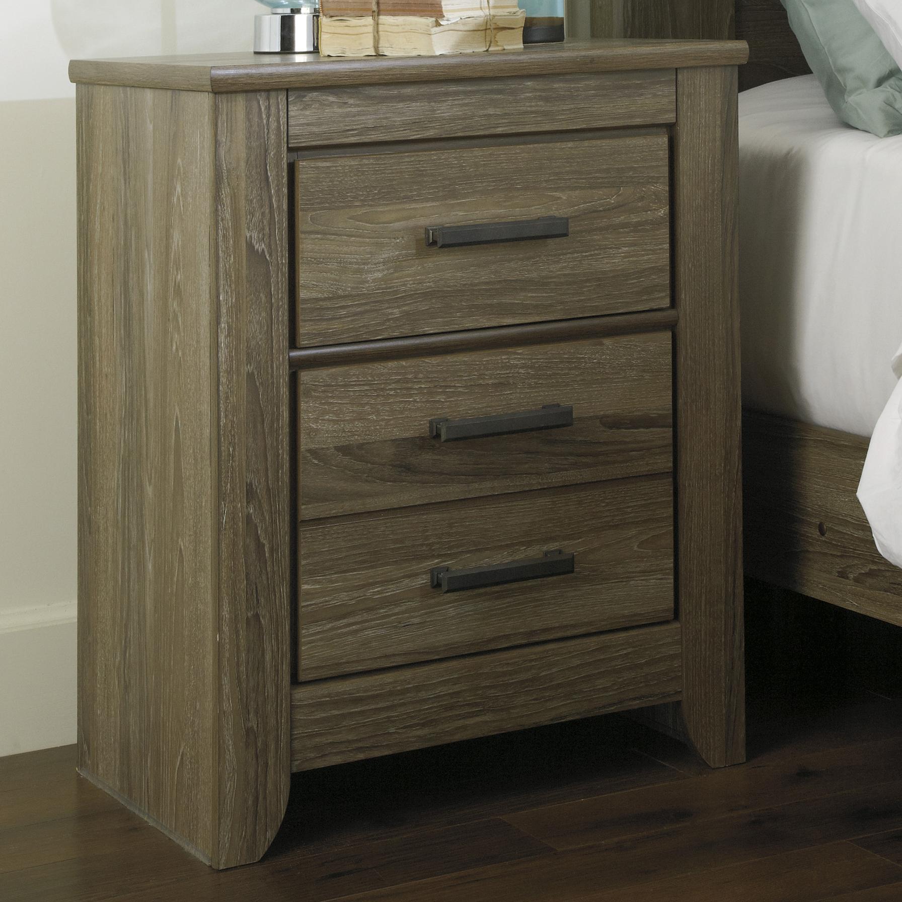 Signature Design by Ashley Zelen B248 92 Rustic 2 Drawer Nightstand Royal Furniture Nightstands